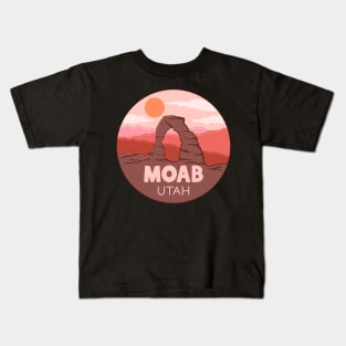 Moab Utah Sunset Minimalist Kids T-Shirt